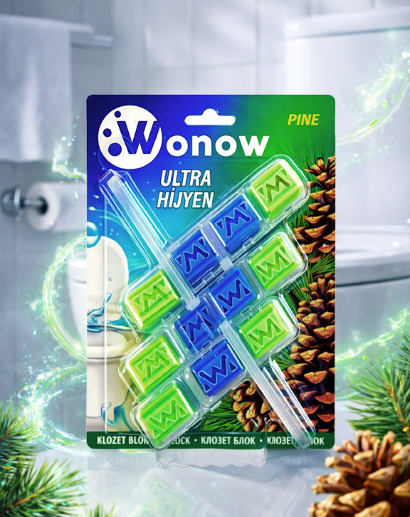 Wonow Ultra Hijyen Çam Kokulu Klozet Bloğu (3'lü)