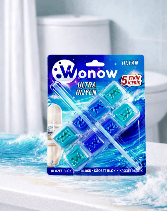 Wonow Ultra Hijyen Okyanus Kokulu Klozet Bloğu (2'li)